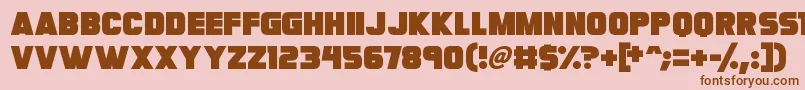 Megabomb Font – Brown Fonts on Pink Background