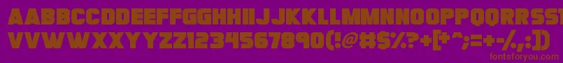 Megabomb Font – Brown Fonts on Purple Background