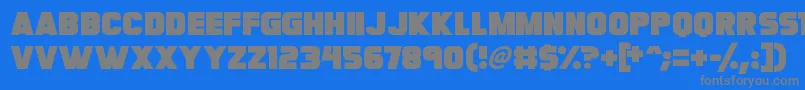 Megabomb-Schriftart – Graue Schriften auf blauem Hintergrund