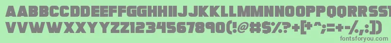 Megabomb Font – Gray Fonts on Green Background