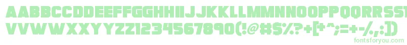 Megabomb-fontti – vihreät fontit valkoisella taustalla