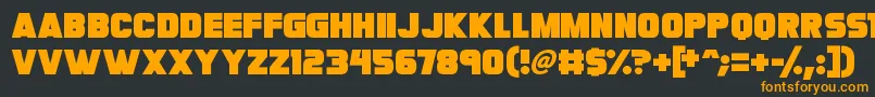 Шрифт Megabomb – оранжевые шрифты на чёрном фоне