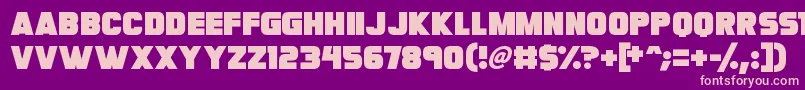 フォントMegabomb – 紫の背景にピンクのフォント
