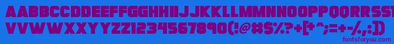 Шрифт Megabomb – фиолетовые шрифты на синем фоне