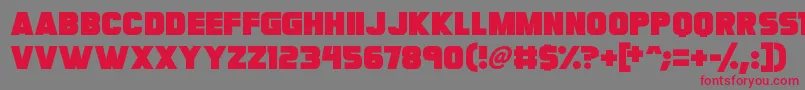 Megabomb Font – Red Fonts on Gray Background