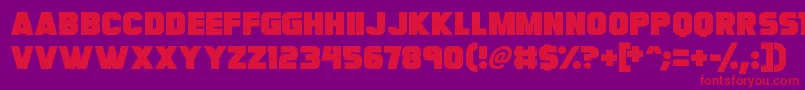 フォントMegabomb – 紫の背景に赤い文字
