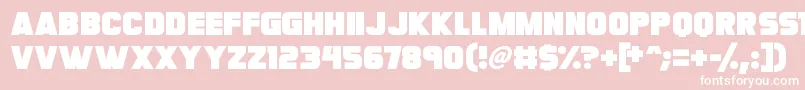Megabomb Font – White Fonts on Pink Background