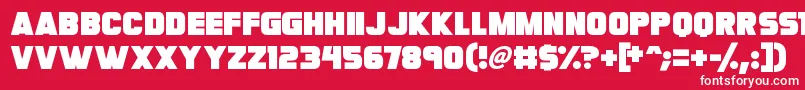 フォントMegabomb – 赤い背景に白い文字