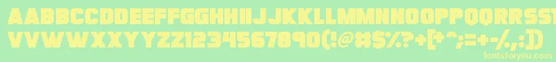 Megabomb Font – Yellow Fonts on Green Background