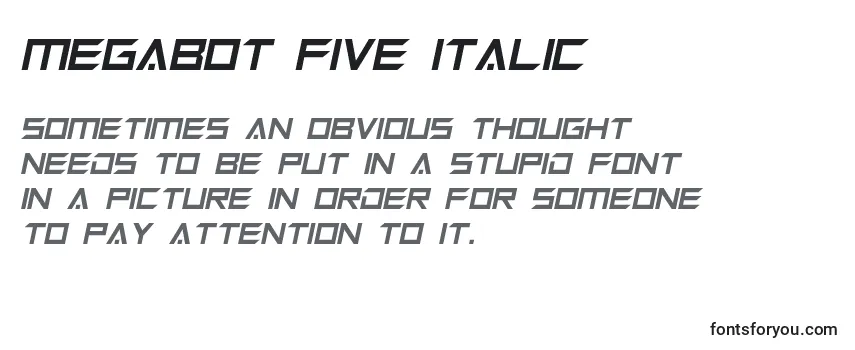 フォントMegabot Five Italic