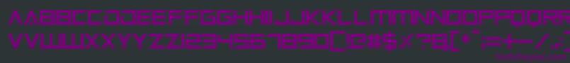 Megabot Five Font – Purple Fonts on Black Background