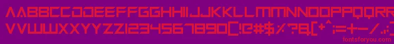 Megabot Five Font – Red Fonts on Purple Background