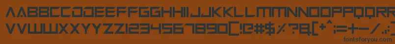 Megabot Five Font – Black Fonts on Brown Background