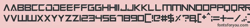 Megabot Five Font – Black Fonts on Pink Background