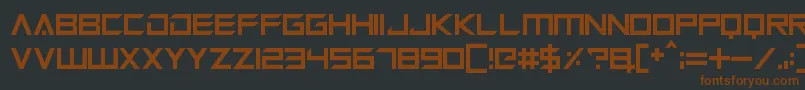 Megabot Five Font – Brown Fonts on Black Background