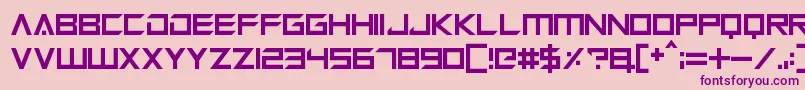 Megabot Five Font – Purple Fonts on Pink Background