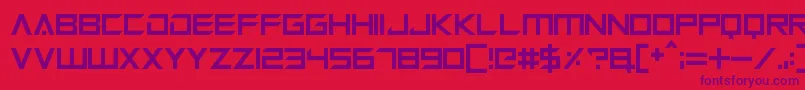 Megabot Five Font – Purple Fonts on Red Background