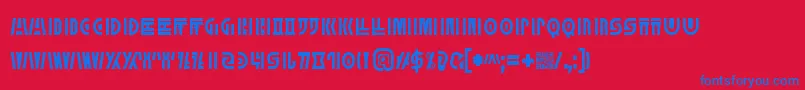 MegaDose Font – Blue Fonts on Red Background
