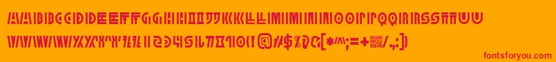 MegaDose Font – Red Fonts on Orange Background