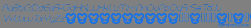 Czcionka MEGAI    – niebieskie czcionki na szarym tle