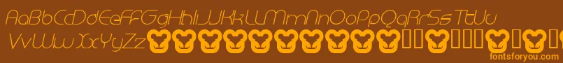 MEGAI    Font – Orange Fonts on Brown Background