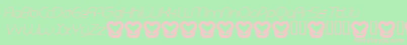 フォントMEGAI    – 緑の背景にピンクのフォント