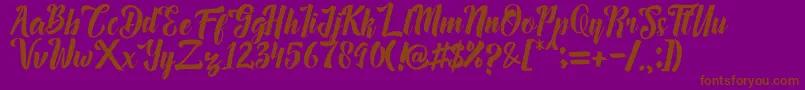 Megalia Font – Brown Fonts on Purple Background