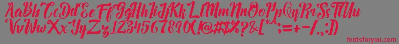 Megalia Font – Red Fonts on Gray Background