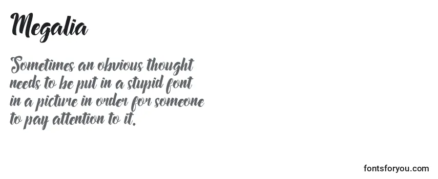 Schriftart Megalia