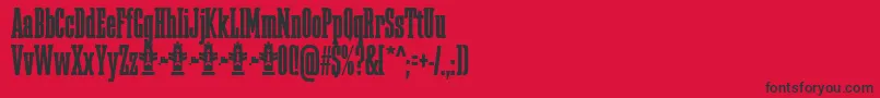 Megalito Slab FFP Font – Black Fonts on Red Background