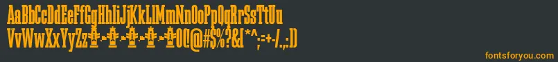 Шрифт Megalito Slab FFP – оранжевые шрифты на чёрном фоне