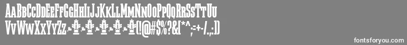 Megalito Slab SC FFP-Schriftart – Weiße Schriften auf grauem Hintergrund