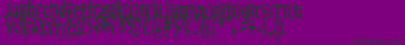 Czcionka megalomania   x – czarne czcionki na fioletowym tle