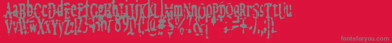 Шрифт megalomania   x – серые шрифты на красном фоне