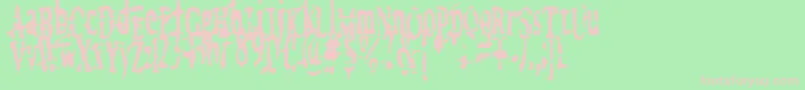 megalomania   x Font – Pink Fonts on Green Background