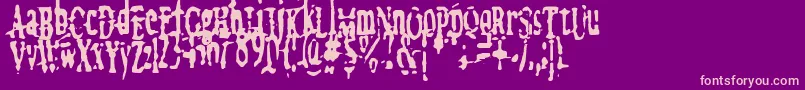 megalomania   x Font – Pink Fonts on Purple Background