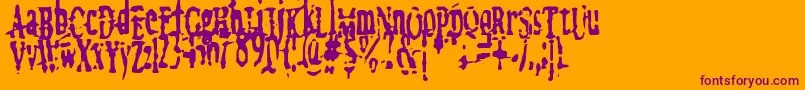megalomania   x Font – Purple Fonts on Orange Background