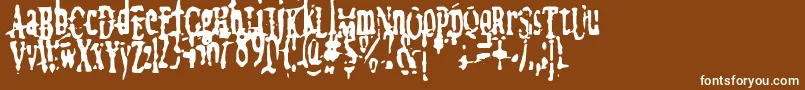 Шрифт megalomania   x – белые шрифты на коричневом фоне