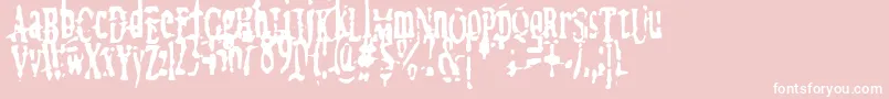 megalomania   x Font – White Fonts on Pink Background