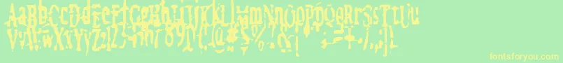 Шрифт megalomania   x – жёлтые шрифты на зелёном фоне