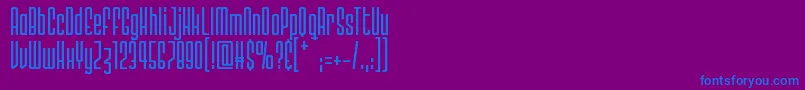 Megalomaniac Headliners Font – Blue Fonts on Purple Background