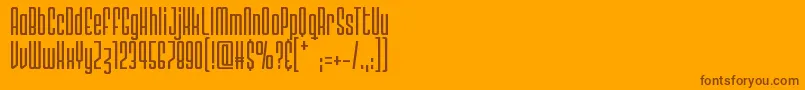 Шрифт Megalomaniac Headliners – коричневые шрифты на оранжевом фоне