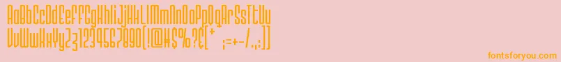 Megalomaniac Headliners Font – Orange Fonts on Pink Background