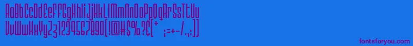 Шрифт Megalomaniac Headliners – фиолетовые шрифты на синем фоне