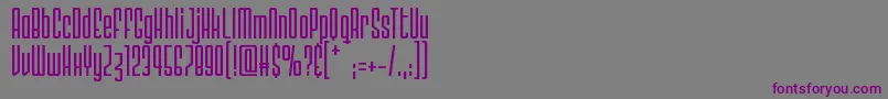 Megalomaniac Headliners Font – Purple Fonts on Gray Background