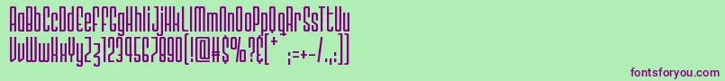 Шрифт Megalomaniac Headliners – фиолетовые шрифты на зелёном фоне