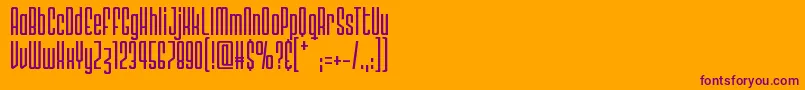Шрифт Megalomaniac Headliners – фиолетовые шрифты на оранжевом фоне