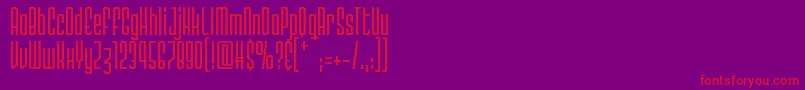 Megalomaniac Headliners Font – Red Fonts on Purple Background