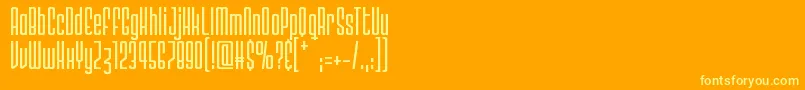 Шрифт Megalomaniac Headliners – жёлтые шрифты на оранжевом фоне