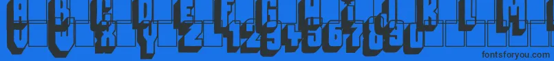 Megalopolis off Font – Black Fonts on Blue Background